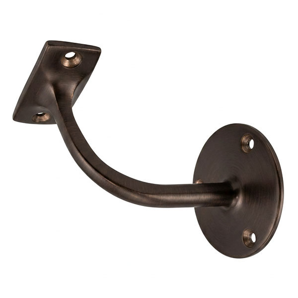 Pircher Supporto per Corrimano Tondo 3 Fori Bronzo Satinato D.MM 55 - PIRCHER OBERLAND